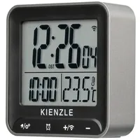 KIENZLE Wecker Digital Quadratisch Silber-Schwarz