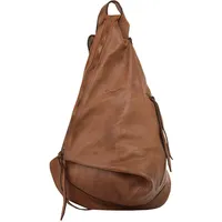 Samantha look Cityrucksack echt Leder, Made in Italy, braun