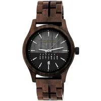 Holzwerk KÖLN Designer Holz Armbanduhr mit Datumsanzeige in braun,
