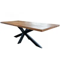 KAWOLA Esstisch SELVA Akazie massiv Gerade Kante 200x100cm -
