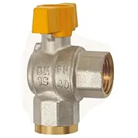 Riegler Kugelhahn Eckform, EN 331, MS vern., IG/IG, Rp