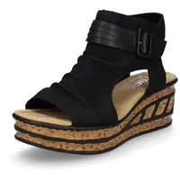 Rieker Keilsandalette in schwarz, | Gr.: 38