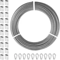 Vevor Stahlseil Drahtseil Seil Draht 316 Edelstahl Ф3,18mmx30,5m, 7,1kN
