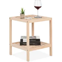 Relaxdays Beistelltisch, Holz, HxBxT: 50 x 40 x 40