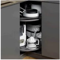 Kesseböhmer REVO Komplettset anthrazit für Drehbeschlag 90er Eckschrank Beschlag