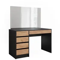 Vicco Schminktisch Sherry, Anthrazit/Goldkraft Eiche, 120 x 75 cm