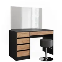 Vicco Schminktisch Sherry, mit Spiegel und Hocker