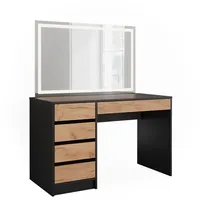 Vicco Schminktisch Sherry, Anthrazit/Goldkraft Eiche, 120 x 75 cm