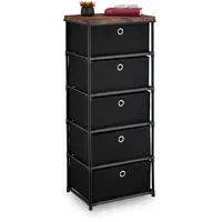 Relaxdays Kommode 105 x 43 x 33 cm Schwarz/Braun