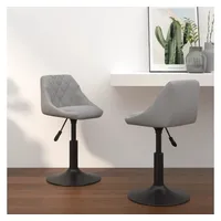 VidaXL Esszimmerstühle 2 Stk. Drehbar Hellgrau Samt