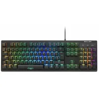 Sharkoon SGK30, Kabelgebunden, USB, Mechanischer Switch, QWERTY, RGB-LED, Schwarz