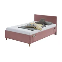 Deinbett Polsterbettgestell mit USB-Anschluss ¦ rosa/pink ¦ Maße (cm):