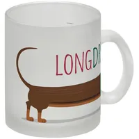 Speecheese Weihnachts-Dackel LONGDRINK Glas Tasse Mit festlicher Weihnachts-Dackel Illustration