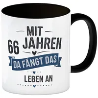Speecheese Mit 66 Jahren beginnt das Leben Kaffeebecher in