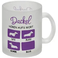 Speecheese Dackel Liebe - Dackel Glas Tasse Humorvoller Glas