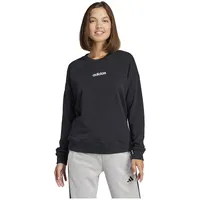 Adidas Damen Essentials Linear French Terry Sweatshirt Black/White, S
