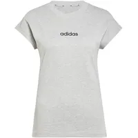 Adidas Essentials LINEAR Cotton T-Shirt, medium Grey Heather/Black, L
