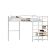 XDOVET Hochbett 140 x 200 Stabile Metallkonstruktion mit geräumigem