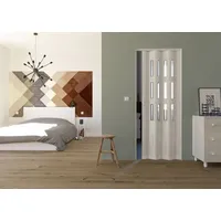 Forte Falttür Luciana Esche weiß 3D, 3 Fenster
