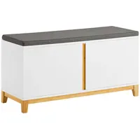 SoBuy Schuhbank 90 x 46 x 34 cm Bambus