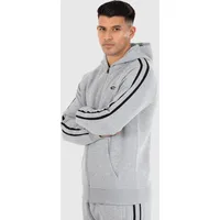 SMILODOX Zip Hoodie Miran Grau Melange asphaltgrau 4XL