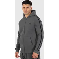 SMILODOX Zip Hoodie Miran Anthrazit Melange granitgrau 3XL
