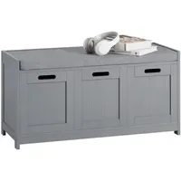 SoBuy Schuhbank 90 x 45 x 35 cm grau