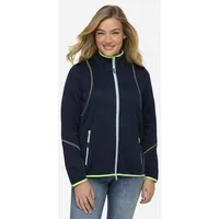 Laurasøn Fleecejacke, Kapuze, Schmucknähte, Oeko-TEX Marine-Melange XL 825730125-XL -