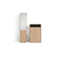 ByLIVING Lyon Garderoben-Set 110,6 x 0 x 186,3 braun