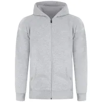 SMILODOX Herren Zip Hoodie Raik Grau Melange asphaltgrau S