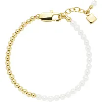 LEONARDO Lucinda Armband goldfarben Edelstahl mit Perle (imitiert) 21