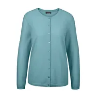 GOLDNER Kurzgröße Kaschmirstrickjacke blau 24