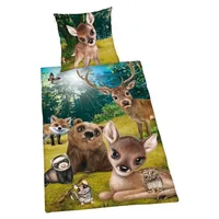 Herding Wende-Bettwäsche ANIMAL, 135 x 200 cm - Grün