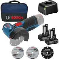 Bosch Akku-Winkelschleifer GWS 12V-76 Ø 76 mm / 2x