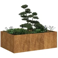 VidaXL Pflanzkübel Rostig 120x80x40 cm Wetterfester Stahl