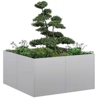 VidaXL Pflanzkübel 80x80x40 cm Verzinkter Stahl