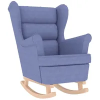 VidaXL Schaukelsessel Jeansblau 74x90x102 cm Stoff
