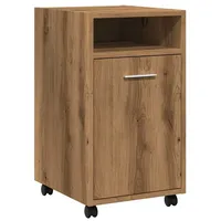 VidaXL Schrank mit Rollen Artisan-Eiche 33x38x60 cm Holzwerkstoff