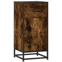 VidaXL Sideboard Räuchereiche 35,5x35x76 cm Holzwerkstoff und Metall