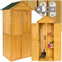 Tectake tectake® Gartenschrank mit Satteldach, aus imprägniertem Nadelholz, Dachpappe