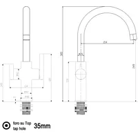 VIZIO Niederdruck Einhebelmischer Schwarz Matt