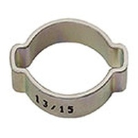 Riegler 2-Ohr-Schl.klemme, Stahl glanzver. (W1), Spannbe. 9-11 mm, 6,5
