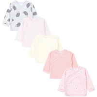 TupTam Baby Mädchen Langarm Wickelshirt Baumwolle 5er Set, Farbe: