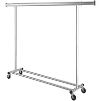Songmics Kleiderständer auf Rollen 200 x 161,5 x 45