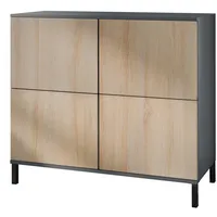 Vladon Kommode Rova V3 (Moderner Küchenschrank, mit 4 Push-to-Open