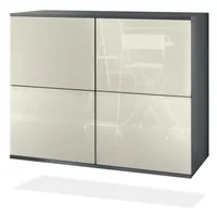 Vladon Kommode Rova V3 (Moderner Küchenschrank, mit 4 Push-to-Open