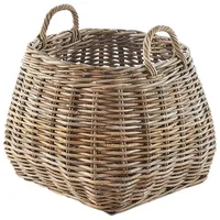Kobolo Dekokorb Aufbewahrungskorb Korb mit Henkeln aus Rattan in