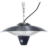 Beliani Infrarot-Deckenheizstrahler KABA 1800 W Silber