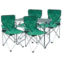 Mojawo 5-teiliges Campingmöbel Set Grün 4x Stuhl inkl. Tasche