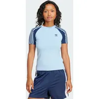 Adidas Adicolor 3-Streifen Raglan Slim Kurzarm-T-Shirt Clear Sky XS